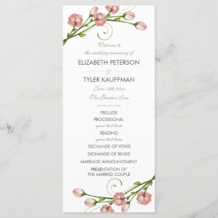 Garden Roses Wedding Program