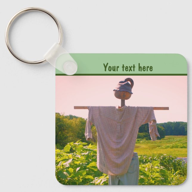 Garden Scarecrow Nature Personalized Keychain (Front)