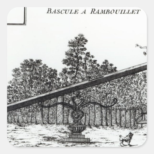 Garden see saw at Rambouillet, from 'Details des N Square Sticker (Front)