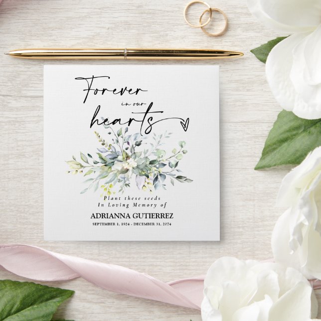 Garden Seed Packet Memorial Funeral Envelope (Wedding)