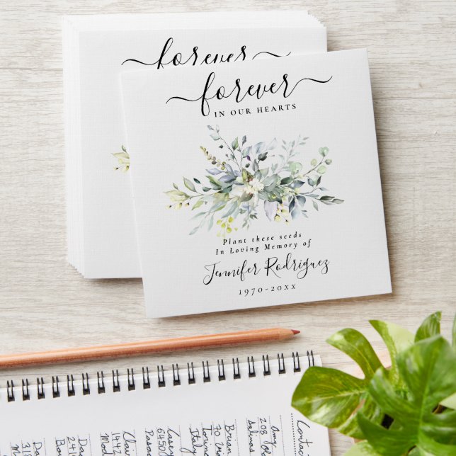 Garden Seed Packet Memorial Funeral Envelope (Stacked)