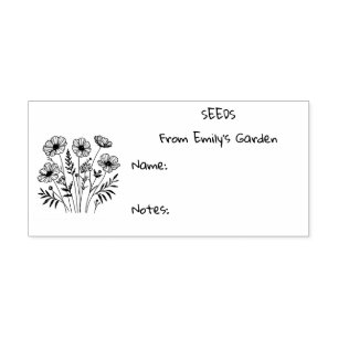 Garden Seed Packet Rubber Stamp