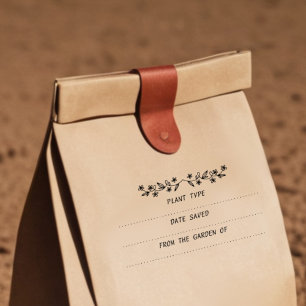 Garden Seed Saver Packet Rubber Stamp