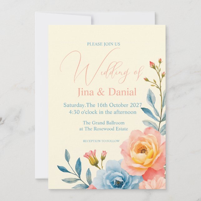 Garden Serenade Invitation (Front)