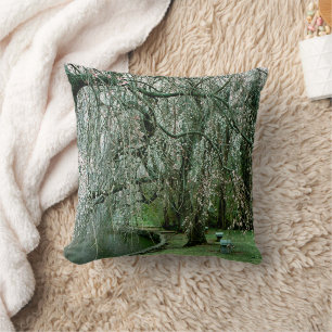 Garden Serenity in Pastels Throw Pillow