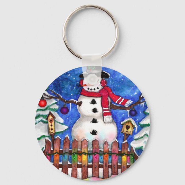 Garden Snowman Keychain (Front)