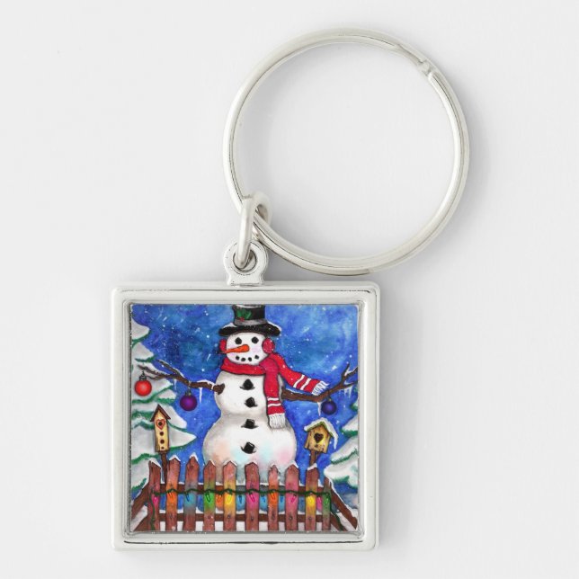 Garden Snowman Keychain (Front)