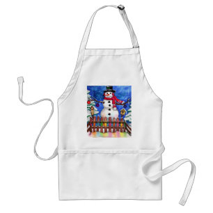 Garden Snowman Standard Apron