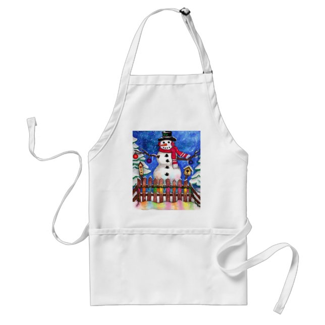 Garden Snowman Standard Apron (Front)