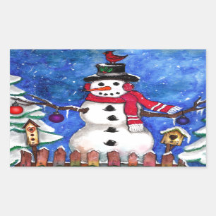Garden Snowman Sticker