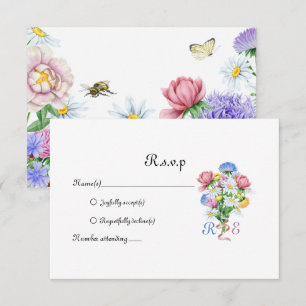 Garden Spring Wedding RSVP Card