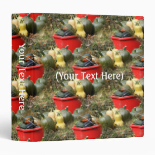 Garden Squash Nature Pattern Personalized Binder