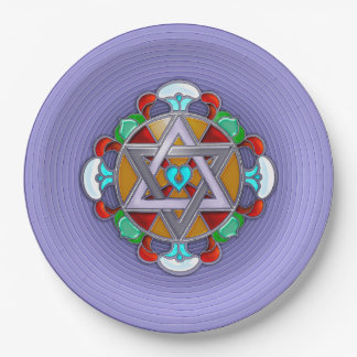 Garden Star in Lilac Paper Plate