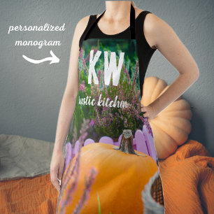 Garden still life with orange pumpkin apron