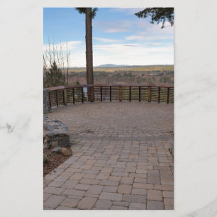 Garden Stone Brick Paver Patio View Deck