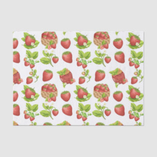Garden Strawberries and Strawberry Jam  Tissue Paper