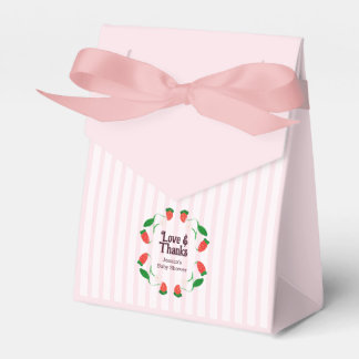 Garden Strawberry Love and Thanks Baby Shower Favor Box