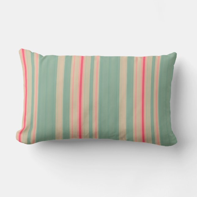 Garden Stripes 03 (vertical Stripes) Lumbar Pillow (Front)