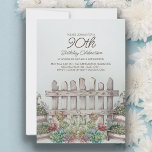 Garden Succulents Gate Botanical 90th Birthday Invitation<br><div class="desc">90th birthday party invitation for women designed with a rustic gate sitting alongside planters of a variety of succulents and other plants. Personalize by adding the name of the guest of honour, her age, and her party information. Perfect for the lady who loves her garden and her plants. Contact us...</div>