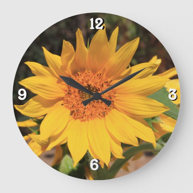 Garden Sunflower wall clock (Front)