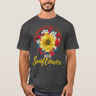 Garden Sunshine Rose Florist Floral Yellow T-Shirt