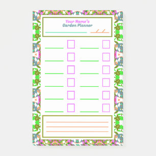 Garden Task Reminder Planner Tracker To Do List Post-it Notes