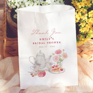 Garden Tea Party Bridal Shower Thank You Favour Bag
