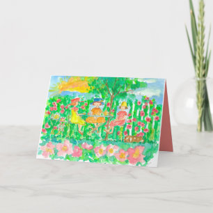 Garden Tea Party Girlfriends Happy Birthday Card