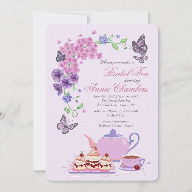 Garden Tea Party Invitation (Front)