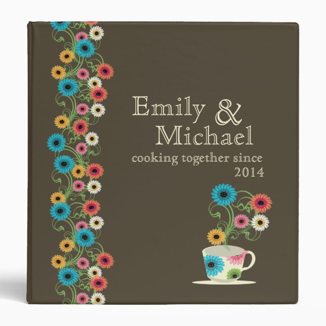 Garden Tea Party Recipe Collection Binder (Front)