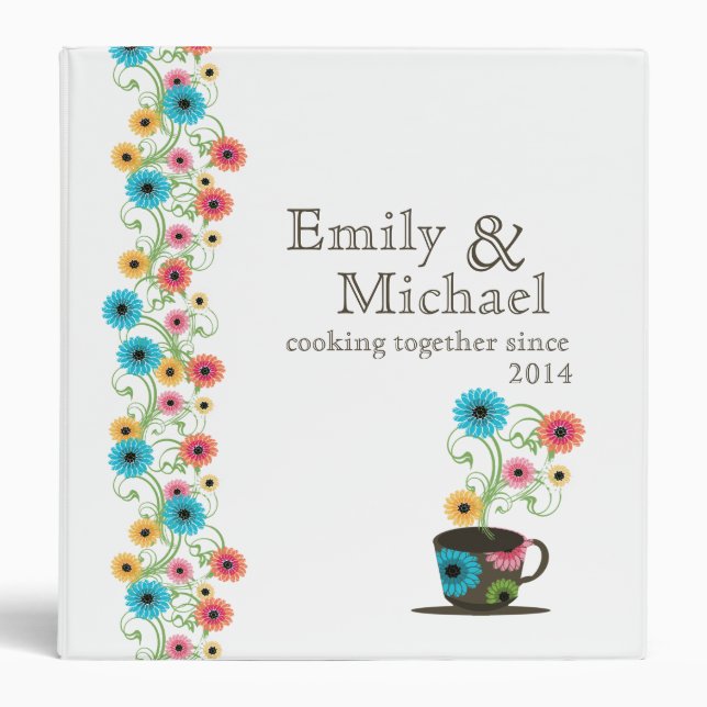 Garden Tea Party Recipe Collection Binder (Front)