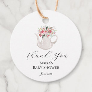 Garden Tea Party Thank You Favour Tag