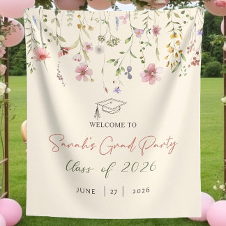 Garden Themed Graduation Photo Backdrop Custom Gar Tapestry