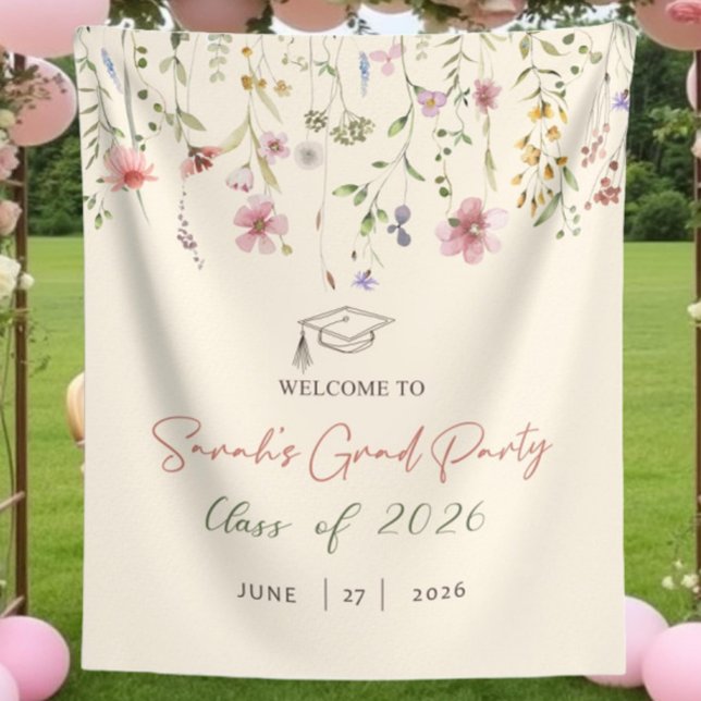 Garden Themed Graduation Photo Backdrop Custom Gar Tapestry (Creator Uploaded)