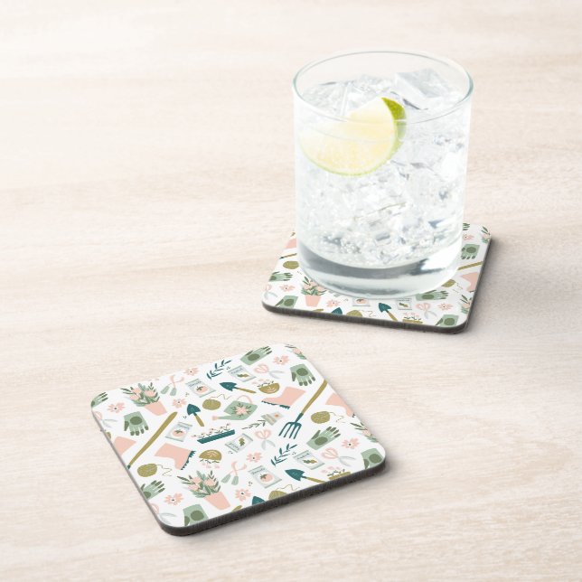 Garden Time Cork-Backed Coasters (Right Side)