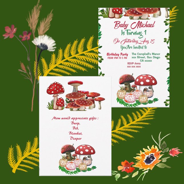 Garden Toadstool Fall Pumpkin Baby's 1st Birthday  (Garden Toadstool Fall Pumpkin Baby's 1st Birthday)