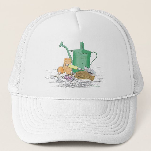 Garden Tools Garden Art Trucker Hat (Front)