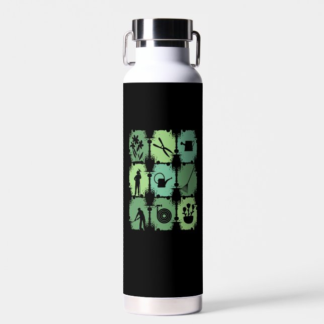 Garden Tools Gardener Water Bottle (Front)