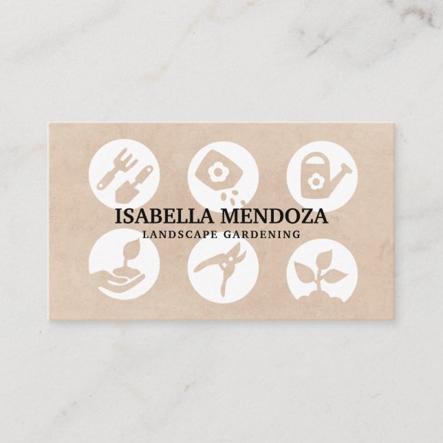 Garden Tools | Landscaping Business Card (Front)