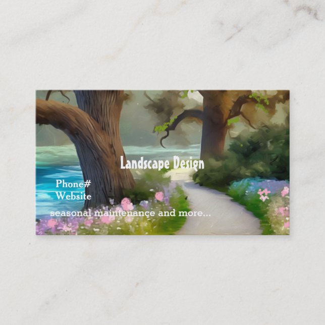 Garden Trail Landscape Design Business Card (Front)