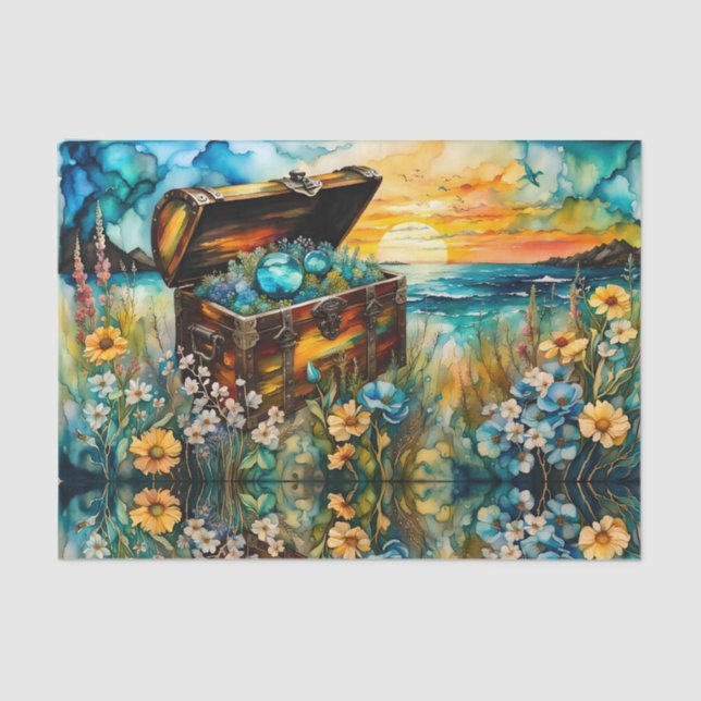 Garden Treasure Chest Tissue Paper (Front)