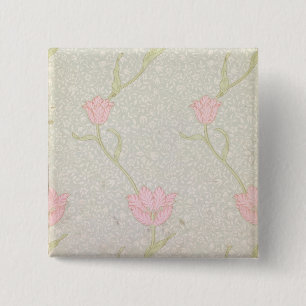 'Garden Tulip' wallpaper design, 1885 2 Inch Square Button