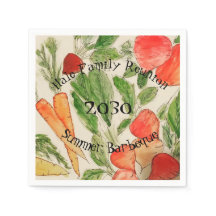 Garden vegetables watercolor bright