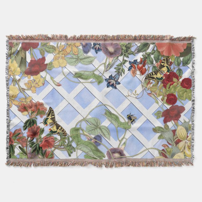 Garden Vignette Throw Blanket (Front)