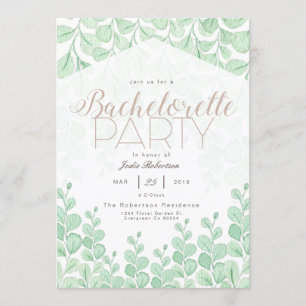 Garden Vines   Bachelorette Party Invitation
