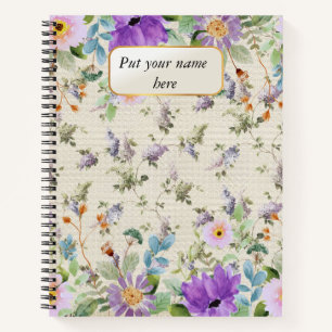 Garden vintage notebook