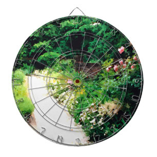 Garden Walk Digital 5" x 7" Folded Greeting Card Dartboard