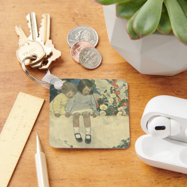 Garden Wall Jessie Willcox Smith, Vintage Children Keychain (Desk)