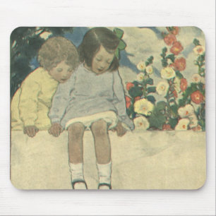 Garden Wall Jessie Willcox Smith, Vintage Children Mouse Pad