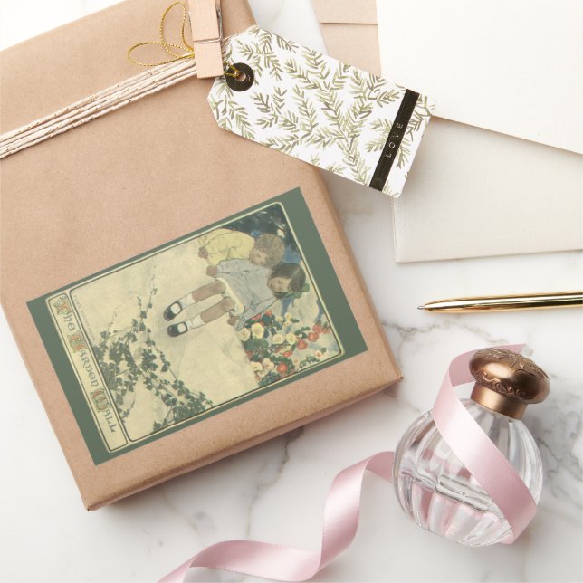 Garden Wall Jessie Willcox Smith, Vintage Children Sticker (Gifting)